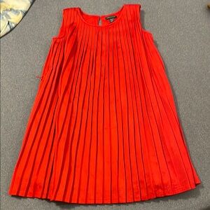 Red Pleated Kids Dress